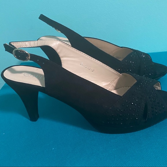 Tulipano black sequence open toe heels - Picture 4 of 6